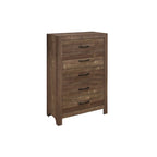 Ensemble de chambre à coucher moderne rustique marron Tabina 3 pièces
