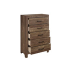 Ensemble de chambre à coucher moderne rustique marron Tabina 3 pièces