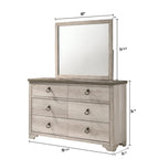 Ensemble de chambre à coucher rustique Anallese 5 pièces en bois flotté