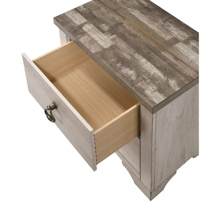 Ensemble de chambre à coucher rustique Anallese 5 pièces en bois flotté