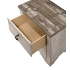 Ensemble de chambre à coucher rustique Anallese 5 pièces en bois flotté