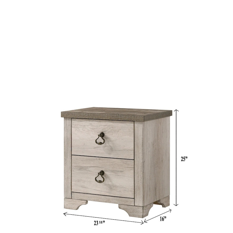 Ensemble de chambre à coucher rustique Anallese 5 pièces en bois flotté