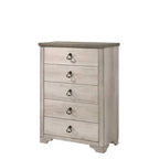 Ensemble de chambre à coucher rustique Anallese 5 pièces en bois flotté