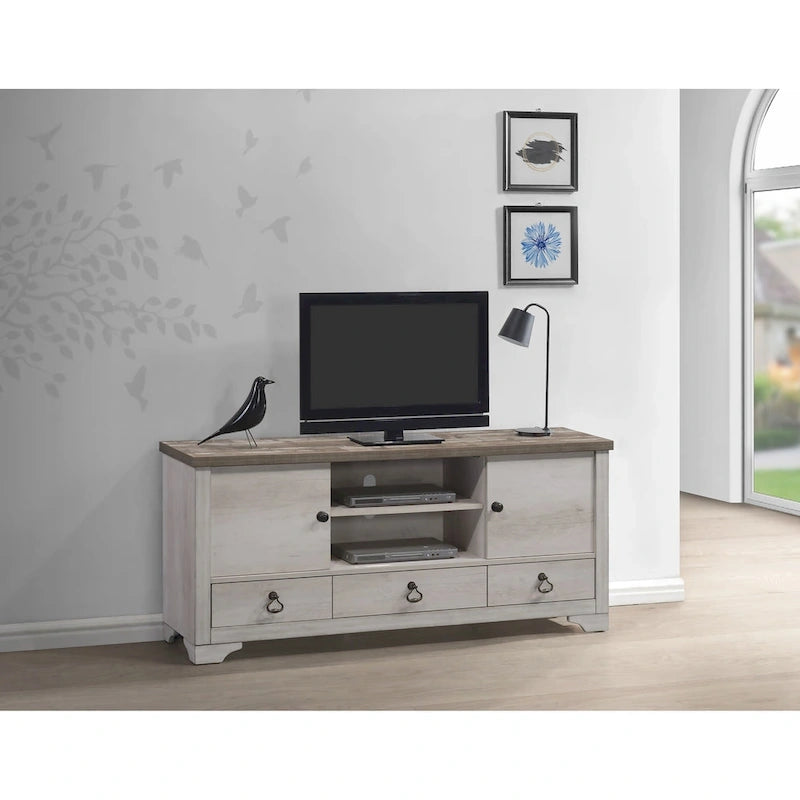 Ensemble de chambre à coucher rustique Anallese 5 pièces en bois flotté