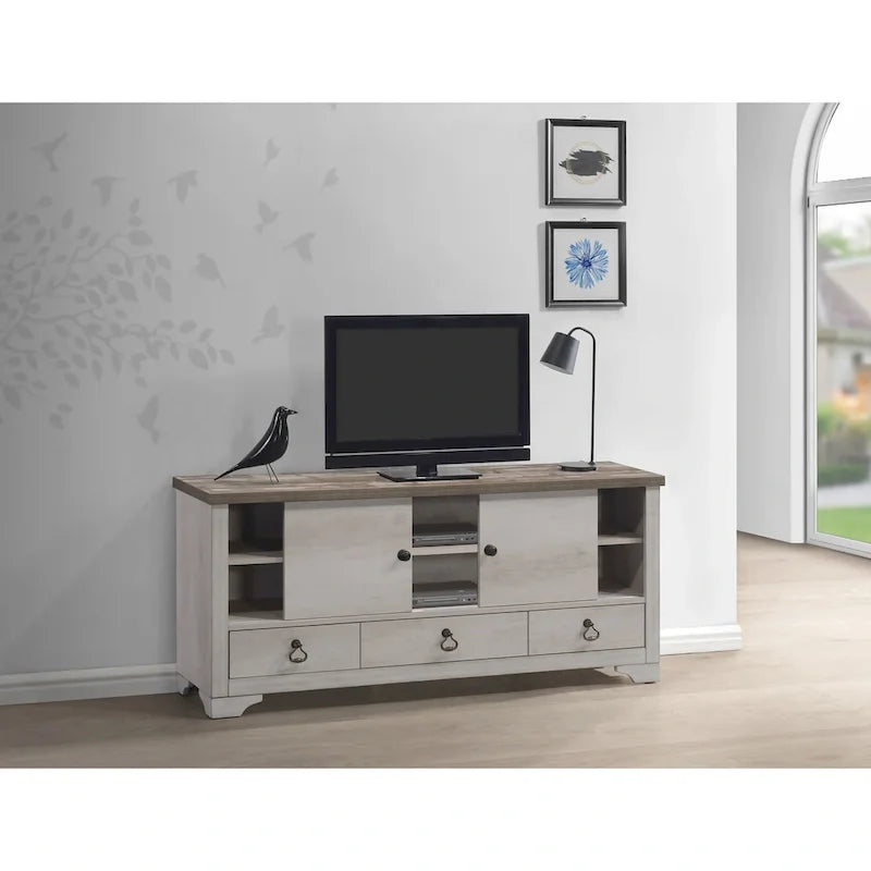 Ensemble de chambre à coucher rustique Anallese 5 pièces en bois flotté