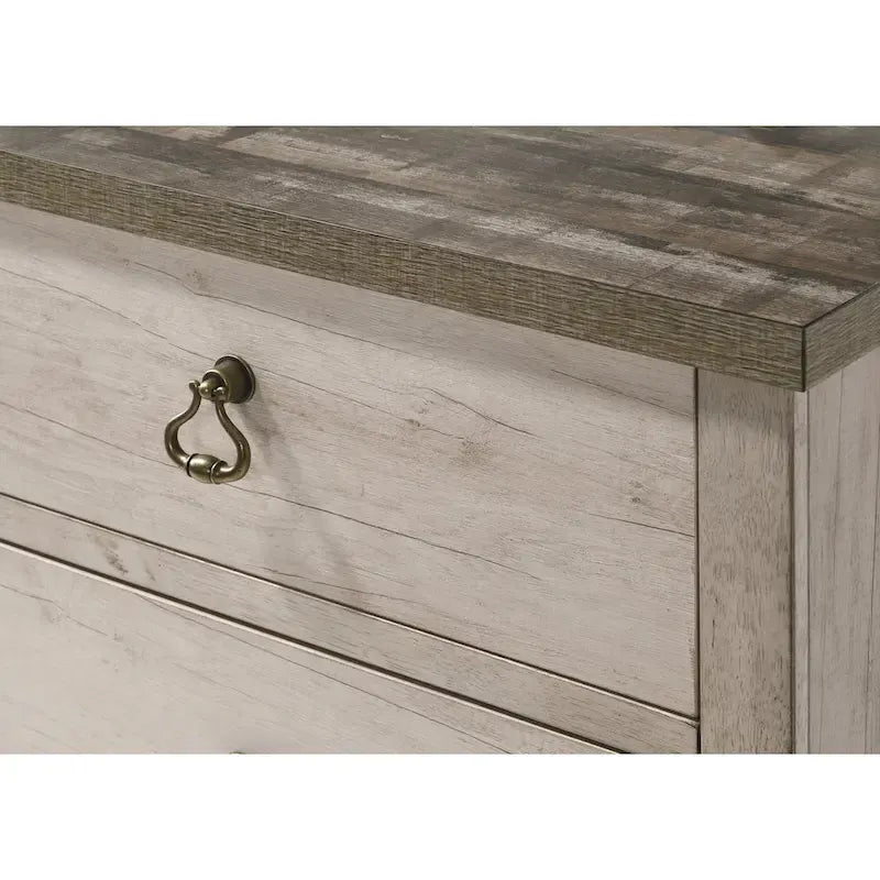 Ensemble de chambre à coucher rustique Anallese 5 pièces en bois flotté