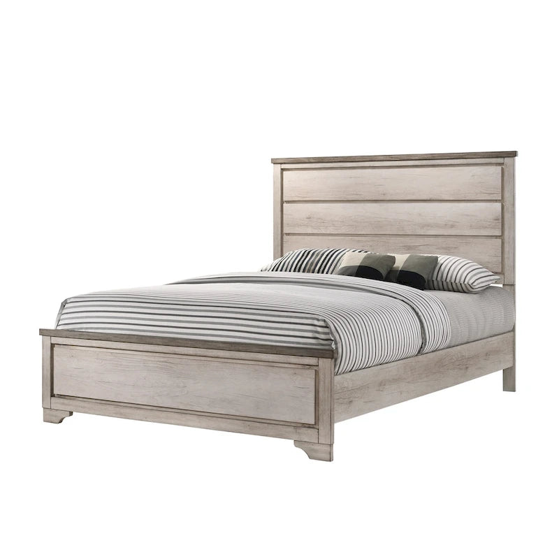 Ensemble de chambre à coucher rustique Anallese 5 pièces en bois flotté