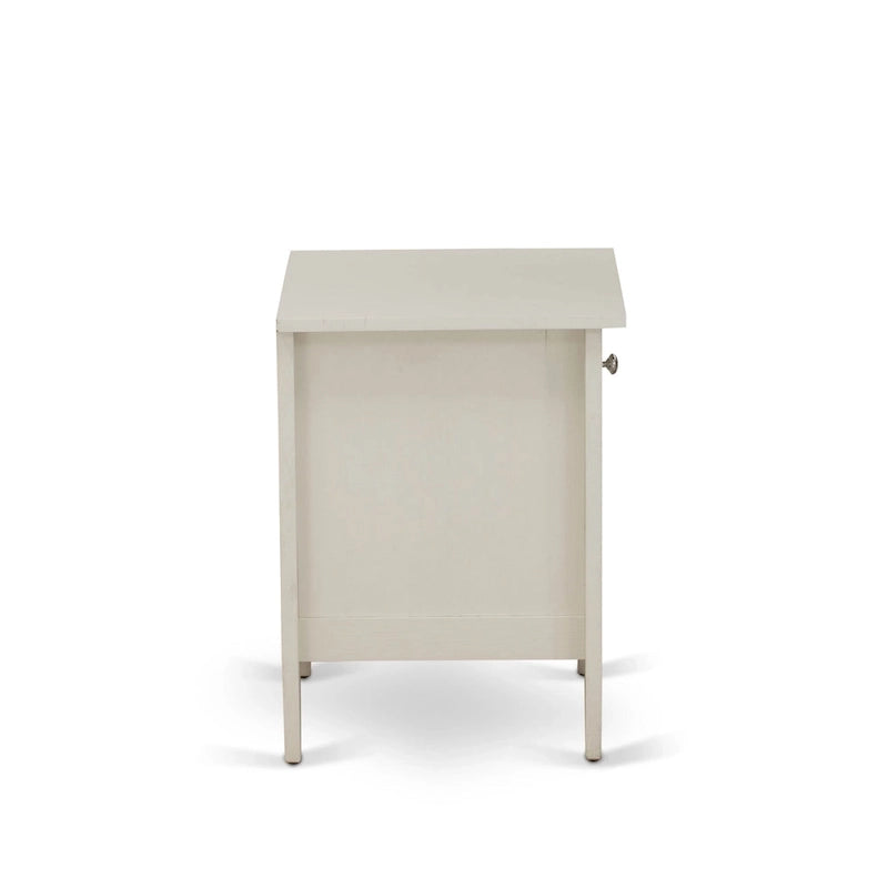Ensemble de chambre King avec 1 lit et une table de chevet couleur crème brossée - Lit en lin beige brume (option pièces)