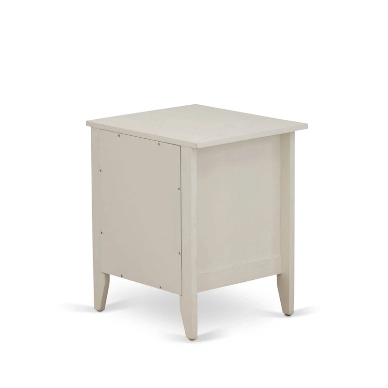 Ensemble de chambre King avec 1 lit et une table de chevet couleur crème brossée - Lit en lin beige brume (option pièces)