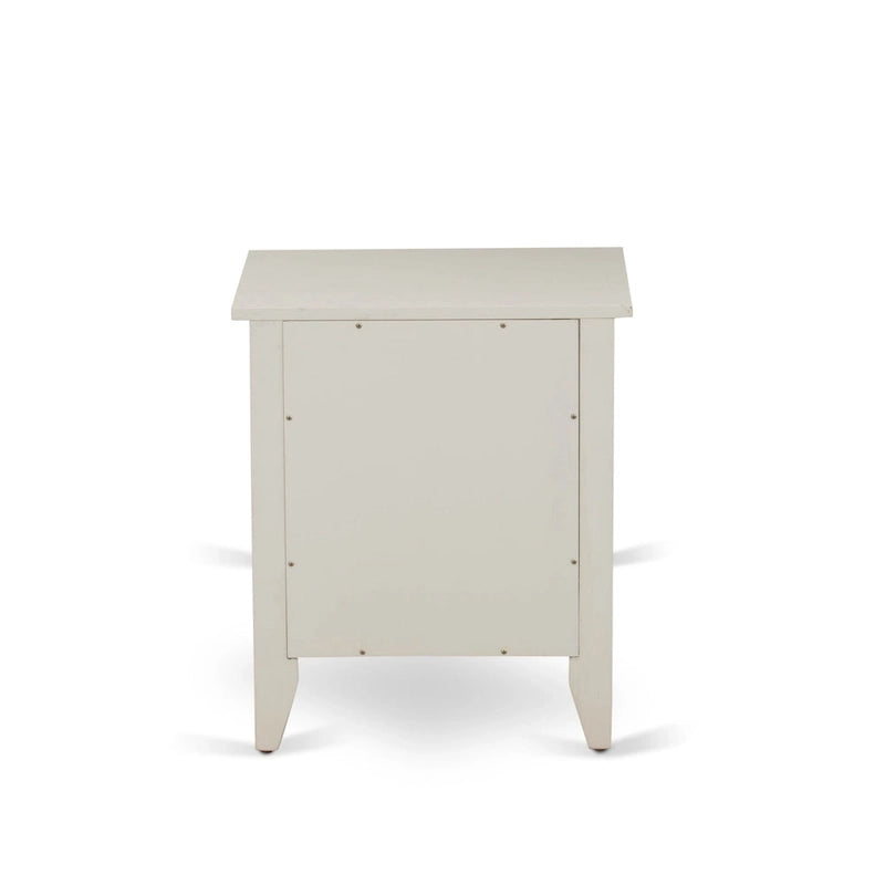 Ensemble de chambre King avec 1 lit et une table de chevet couleur crème brossée - Lit en lin beige brume (option pièces)