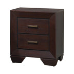 Ensemble de chambre à coucher Oatfield Dark Cocoa 5 pièces avec 2 tables de chevet
