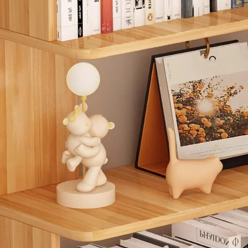 Bibliothèque d'angle en bois composite à 6 étagères