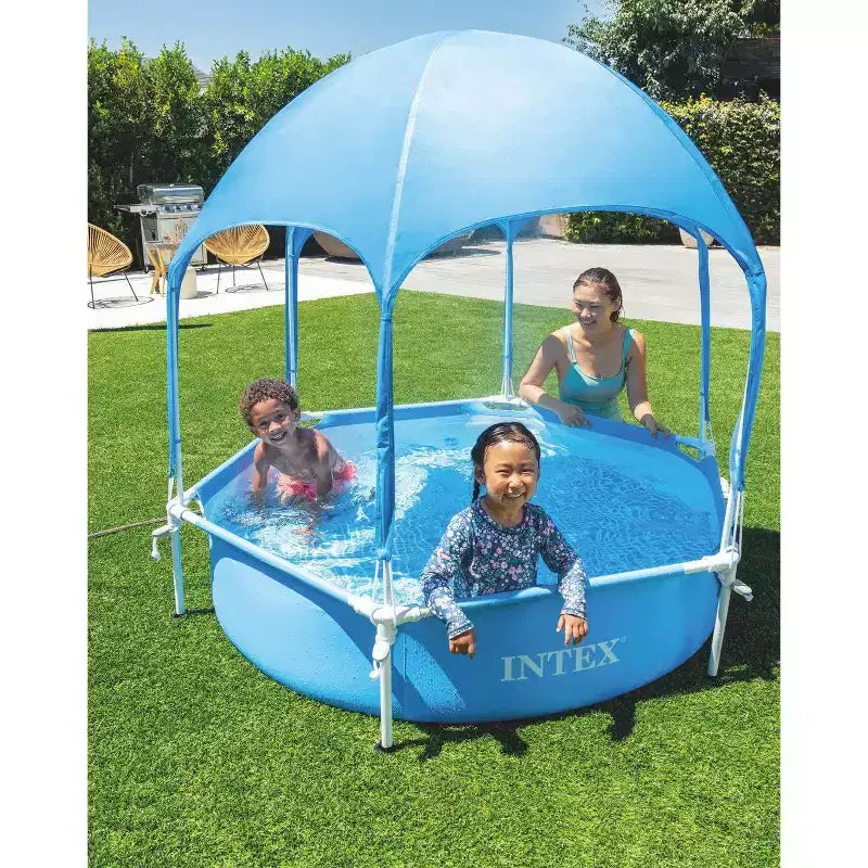 Piscine hors sol Intex 28209EP avec auvent et structure métallique