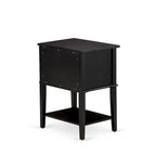 Ensemble de chambre à coucher 2 pièces King avec lit et table de chevet noire brossée - Cuir PU marron foncé et pieds noirs (taille de lit au choix)