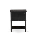 Ensemble de chambre à coucher 2 pièces King avec lit et table de chevet noire brossée - Cuir PU marron foncé et pieds noirs (taille de lit au choix)