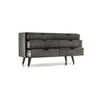 Ensemble de chambre à coucher Mohave 4 pièces en acacia avec commode et tables de chevet