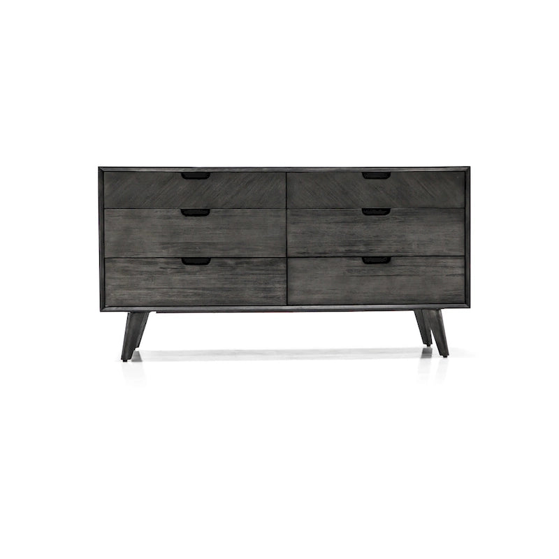 Ensemble de chambre à coucher Mohave 4 pièces en acacia avec commode et tables de chevet