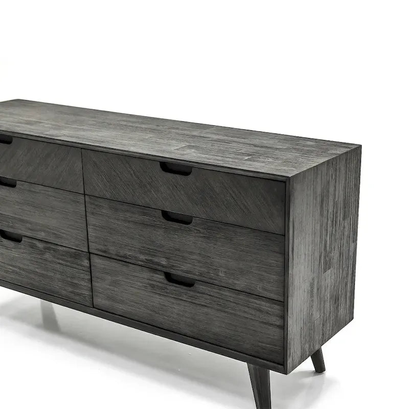 Ensemble de chambre à coucher Mohave 4 pièces en acacia avec commode et tables de chevet