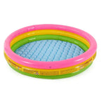 Intex Sunset Glow Piscine gonflable en vinyle 3 anneaux de 58 x 13 po pour tout-petits de 2 ans et plus, 6 paquets, multicolore