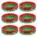 Intex 66 Inch Round Inflatable Outdoor Kids Swimming and Wading Watermelon Pool Accommodating Up To 154 Gallons of Water for Ages 2 and Up (6 Pack)