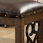 Banc de salle à manger en similicuir traditionnel