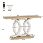 Console de ferme de 55 pouces avec base géométrique