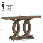 Console de ferme de 55 pouces avec base géométrique