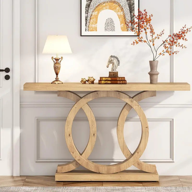 Console de ferme de 55 pouces avec base géométrique