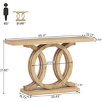 Console de ferme de 55 pouces avec base géométrique