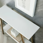 Console de couloir en bois et métal, table de canapé