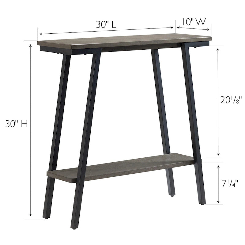 Console de couloir en bois et métal, table de canapé