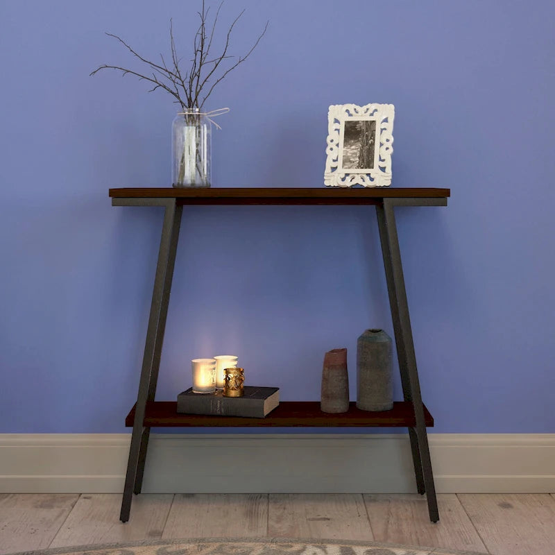 Console de couloir en bois et métal, table de canapé