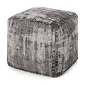 Pouf Cube en Tissu Bohème