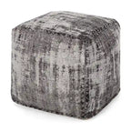 Pouf Cube en Tissu Bohème