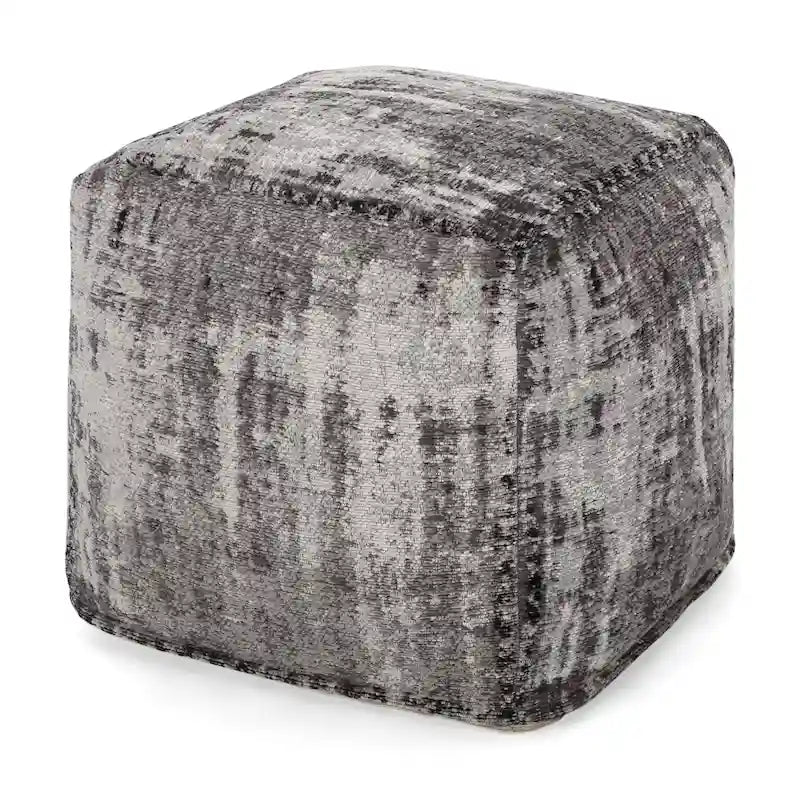 Pouf Cube en Tissu Bohème