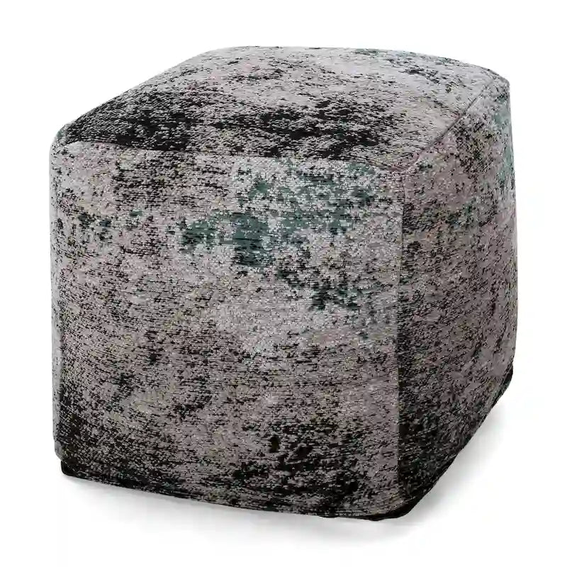 Pouf Cube en Tissu Bohème