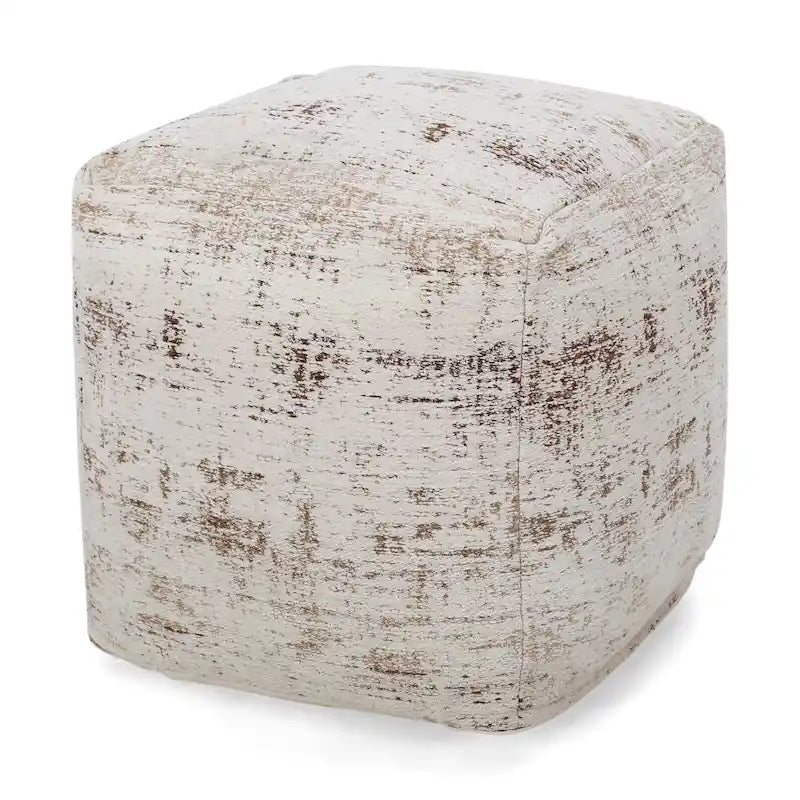 Pouf Cube en Tissu Bohème