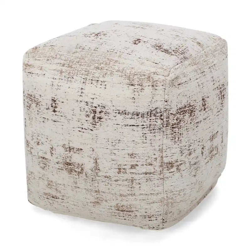 Pouf Cube en Tissu Bohème