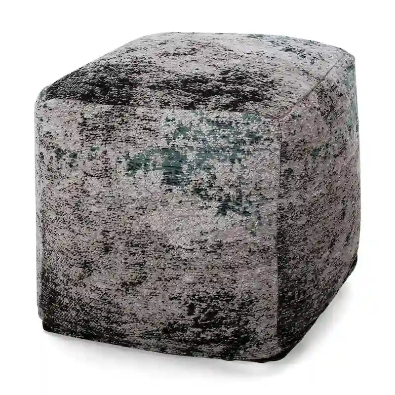 Pouf Cube en Tissu Bohème