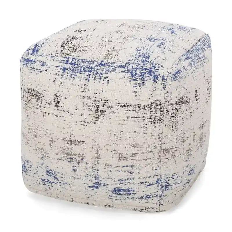 Pouf Cube en Tissu Bohème