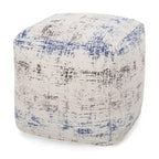 Pouf Cube en Tissu Bohème