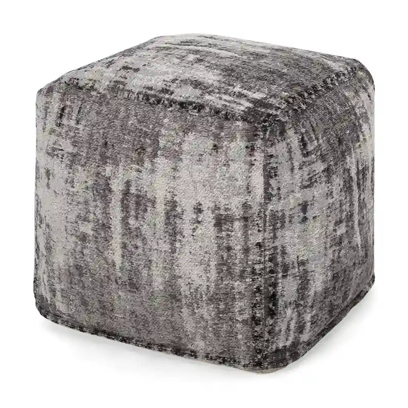Pouf Cube en Tissu Bohème