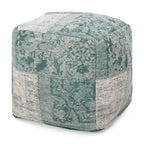 Pouf Cube en Tissu Bohème