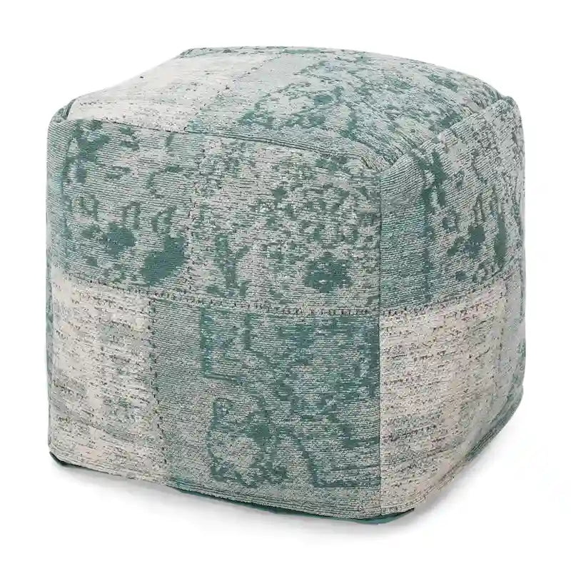 Pouf Cube en Tissu Bohème