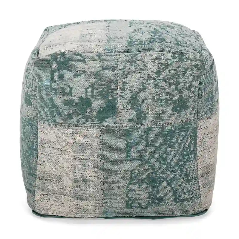 Pouf Cube en Tissu Bohème