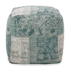 Pouf Cube en Tissu Bohème