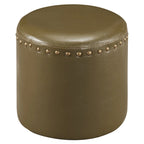 Pouf rond en similicuir