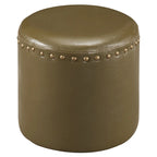 Pouf rond en similicuir