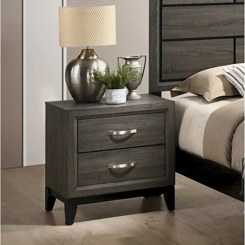 Ensemble de chambre à coucher contemporain 5 pièces Roundhill Furniture Stout Panel