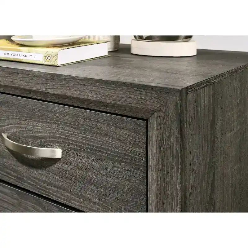 Ensemble de chambre à coucher contemporain 5 pièces Roundhill Furniture Stout Panel